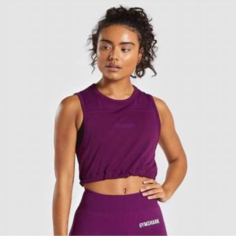 Gymshark Lightweight Seamless Crop in Purple